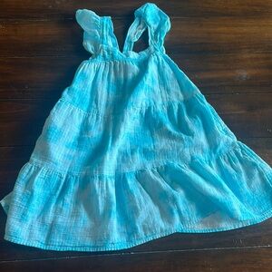 Cat & Jack Blue Tiered Sundress Sleeveless Casual